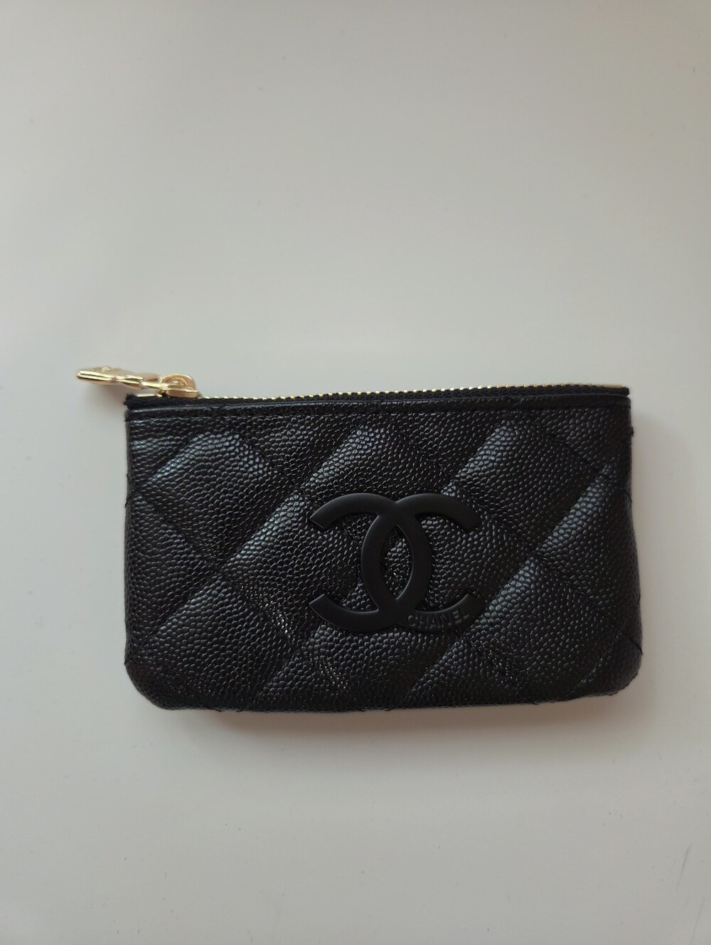 Black Quilted Card Holder Pouch